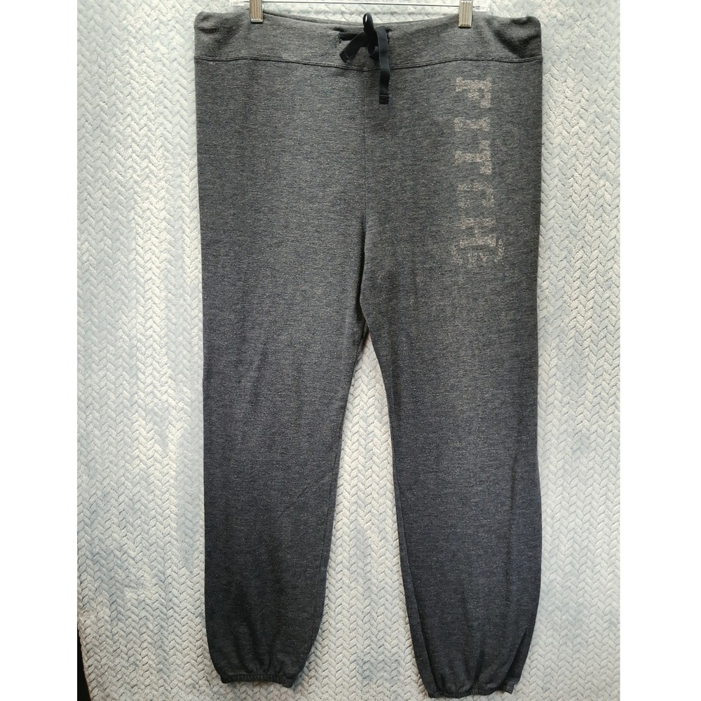 Abercrombie & Fitch Gray Logo Jogger Sweatpants Womens Large Drawstring Lounge